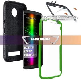 img 2 attached to 📱 Covrware Aegis Series Case for Moto Z3 Play/Z3: Full-Body Rugged Holster Armor Case in Green with Belt Swivel Clip and Kickstand