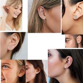 img 1 attached to 👂 Hypoallergenic Sterling Zirconia Earrings: Safe and Stylish Jewelry for Girls with Sensitive Skin