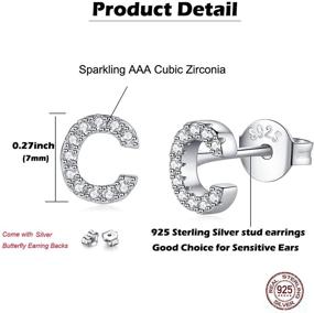 img 3 attached to 👂 Hypoallergenic Sterling Zirconia Earrings: Safe and Stylish Jewelry for Girls with Sensitive Skin