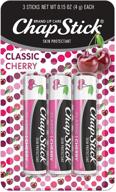 chapstick классический вишнёвый бальзам для губ в тубе: ароматный уход за обветренными губами – набор из 3 шт. логотип