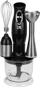 img 3 attached to Kalorik Black Combination Mixer: Mixing Cup, Chopper and Whisk