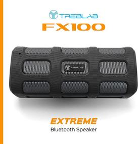 img 3 attached to TREBLAB FX100 Водонепроницаемый прочный Bluetooth-динамик - идеальный аудио-компаньон для отдыха на природе с ударопрочным дизайном, устойчивым к любым погодным условиям, мощным звуком, батареей на 7000 мАч, режимом FM, портативным и беспроводным для путешествий, гольф-карт, велосипед.