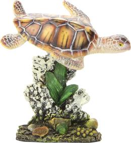 img 1 attached to 🐢 Enhance Your Aquarium with Penn Plax (RR1104) Small Swimming Sea Turtle Decoration