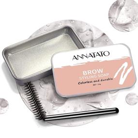 img 4 attached to ANNATATO Clear Eyebrow Styling Kit - Long Lasting Waterproof Gel for Brow Lamination with Soap Brows, Freeze Pomade, and Clear Solid Wax (Pack of 1)