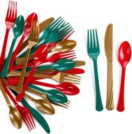 christmas plastic silverware set disposable logo