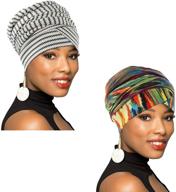 🧣 african bohemian turban headwrap scarf, long shawl hair wrap logo