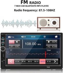 img 1 attached to 🚗 Eaglerich7 2-диновый автомобильный стерео: Bluetooth MP5-плеер с сенсорным экраном, USB, FM-радио и синхронизацией с мобильным телефоном (совместим с Android/iOS)