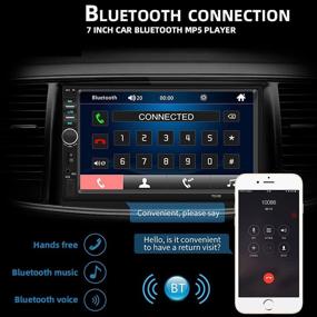 img 3 attached to 🚗 Eaglerich7 2-диновый автомобильный стерео: Bluetooth MP5-плеер с сенсорным экраном, USB, FM-радио и синхронизацией с мобильным телефоном (совместим с Android/iOS)