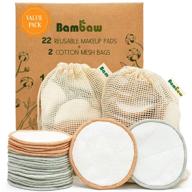 🌿 bambaw bamboo cotton pads with laundry and storage bags - pack of 22 rounds logo