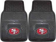 🏈 fanmats 8902 nfl сан-франциско 49ers тяжелый автомобильный коврик - прочный винил, 18"x27 логотип