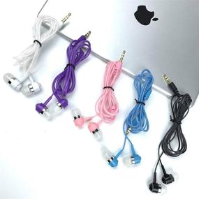 img 3 attached to 🎧 10 Pack Mixed Color Earbud Headphones, Wired Earphones for iPhone, Smartphone, Computer, Laptop, MP3, School Classroom - Bulk Purchase