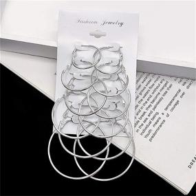 img 2 attached to Hypoallergenic Lightweight Stainless Minimalist Earrings for Girls' Jewelry