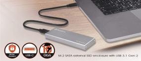 img 3 attached to 💻 SilverStone Technology SST-MS10C M.2 SATA SSD Экран - Интерфейс высокой скоростью 10 ГБ/с USB 3.1 Gen 2 с кабелем Type C