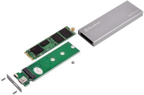 img 2 attached to 💻 SilverStone Technology SST-MS10C M.2 SATA SSD Экран - Интерфейс высокой скоростью 10 ГБ/с USB 3.1 Gen 2 с кабелем Type C