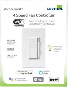 img 3 attached to 🔌 Leviton Decora Smart Wi-Fi Fan Speed Controller DW4SF-1BW - White