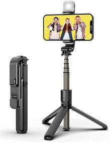 img 3 attached to MQOUNY Selfie Stick Tripod With Fill Light Cell Phones & Accessories
