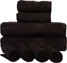 img 2 attached to 🛀 High-Quality 8 Piece Towel Set: Luxury 100% Combed Cotton Towels for Bathroom, Gym, Hotel, Spa, and Travel