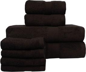 img 3 attached to 🛀 High-Quality 8 Piece Towel Set: Luxury 100% Combed Cotton Towels for Bathroom, Gym, Hotel, Spa, and Travel