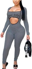img 3 attached to 😍 Glamaker Turtleneck Jumpsuit: Fashionable Clubwear Women's Clothing in Jumpsuits, Rompers & Overalls