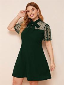 img 2 attached to Stylish Contrast Short Sleeve Women's Clothing and Dresses by Romwe