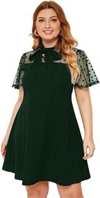 img 4 attached to Stylish Contrast Short Sleeve Women's Clothing and Dresses by Romwe
