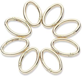 img 3 attached to 🔑 Gold Metal Oval Key Rings: Ideal for DIY Crafts (8 Pack, 1.47 x 0.78 In)