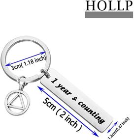 img 3 attached to 🎉 Sobriety Anniversary Keychain: Celebrate 1/3/5 Years of Recovery with HOLLP Sobriety Gift