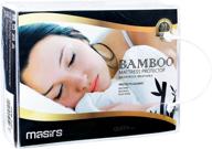 premium waterproof bamboo mattress protector - thick, soft, and quilted fabric for plush, noise-free, and cool night sleep. long-lasting quality material, easily machine washable. (queen size) logo