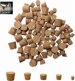 img 2 attached to 🔌 Mini Cork Stoppers 100-Pack - Tapered Cork Bottle Plugs in 5 Sizes for Enhanced SEO