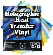 🌈 holographic reflective htv vinyl heat transfer sheets - permanent iron-on solution logo