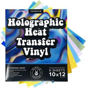 img 4 attached to 🌈 Holographic Reflective HTV Vinyl Heat Transfer Sheets - Permanent Iron-On Solution