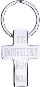 img 4 attached to 🔑 Metal Cross Keyring: Embrace God's Faithfulness