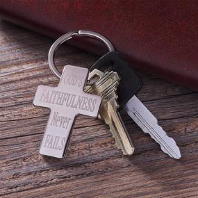 img 2 attached to 🔑 Metal Cross Keyring: Embrace God's Faithfulness
