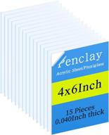 🔍 15 pack of 4x6 inch acrylic sheets – 0.040 thickness, transparent color for frame glass replacement and crack prevention логотип