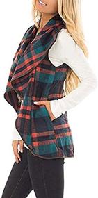 img 2 attached to Stylish Romanstii Sleeveless Casual Cardigan with Pockets for Women's Coats, Jackets & Vests