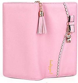 img 1 attached to 🐱 YaJaMa Women's Long Wallet: Stylish Cat Design with Ample Card Slots, Phone Pocket, and Zipper Closure - Premium PU Leather Clutch Purse