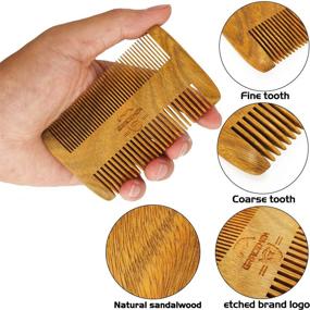 img 1 attached to Coarse Fine Tooth Beard Comb