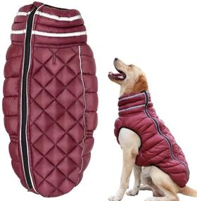 img 4 attached to 🐶 Thick Padded Dog Jacket Clothes - Winter Waterproof Pet Dog Puffer Jacket for Medium Large Dogs - Reflective Cold Weather Dog Coat Outdoor Clothing Apparel by Beirui