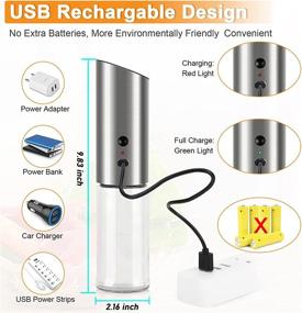 img 3 attached to 🔧 Convenient One-Handed Operation: Rechargeable Adjustable Coarseness Grinder"