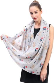 img 1 attached to 🐶 Lina & Lily Chihuahua Dog Print Infinity Loop Scarf: A Fashionable Accessory for Women