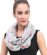 🐶 lina & lily chihuahua dog print infinity loop scarf: a fashionable accessory for women logo