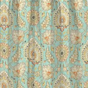 img 1 attached to 🌺 Waverly Chifton Hall Paisley Curtains: Elevate Your Bedroom or Living Room Décor with Opal Single Panel, 52"x 84