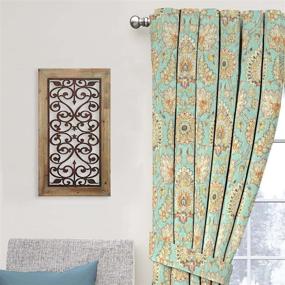 img 2 attached to 🌺 Waverly Chifton Hall Paisley Curtains: Elevate Your Bedroom or Living Room Décor with Opal Single Panel, 52"x 84