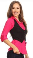 🖤 black colorswatch juniors racerback satin back waistcoat vest - medium size logo