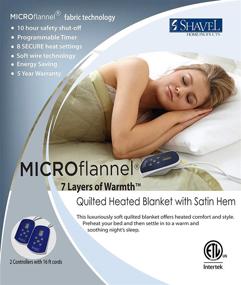 img 2 attached to Micro Flannel Electric Blanket, Queen Size in Burgundy - Thermee