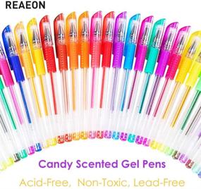 img 3 attached to 🖍️ 24 Color Glitter Gel Pens - Medium Point Markers for Bullet Journaling, Adult Coloring Books, and Doodling - 40% More Ink - Great Gift for Kids