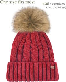 img 3 attached to Camptarce Winter Chunky Beanie Trendy Outdoor Recreation in Hiking & Outdoor Recreation Clothing