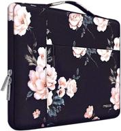 🎒 polyester camellia mosiso laptop sleeve case for macbook pro 16 inch and other 15 inch dell lenovo hp asus acer samsung sony chromebook - multifunctional briefcase bag logo