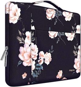 img 4 attached to 🎒 Polyester Camellia MOSISO Laptop Sleeve Case for MacBook Pro 16 inch and Other 15 inch Dell Lenovo HP Asus Acer Samsung Sony Chromebook - Multifunctional Briefcase Bag