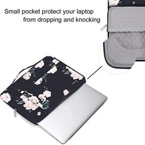 img 1 attached to 🎒 Polyester Camellia MOSISO Laptop Sleeve Case for MacBook Pro 16 inch and Other 15 inch Dell Lenovo HP Asus Acer Samsung Sony Chromebook - Multifunctional Briefcase Bag